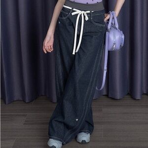 Elegant Dark Blue Women's Flare Jeans